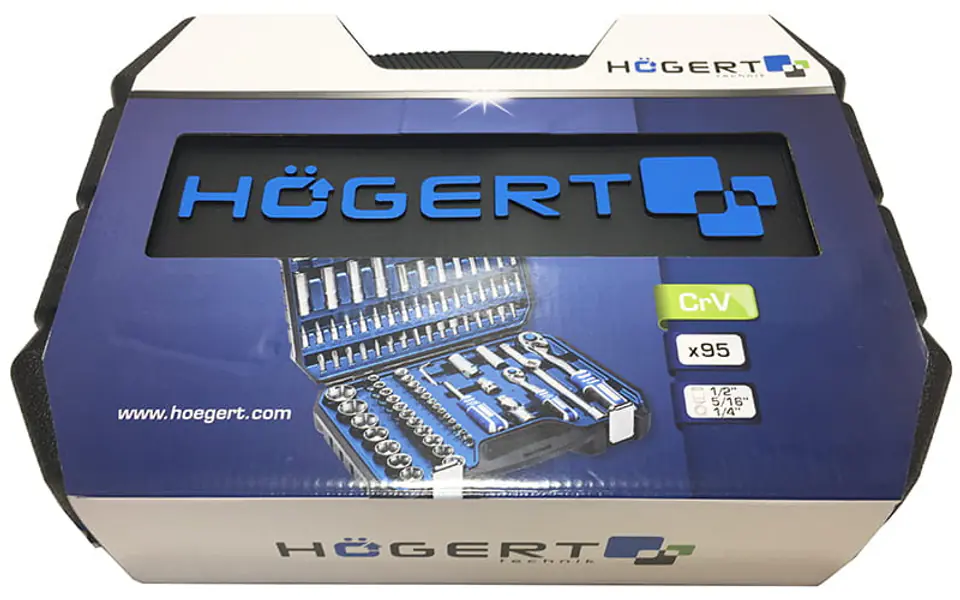 Zestaw narzędzi 95 elementowy Hogert HT1R426