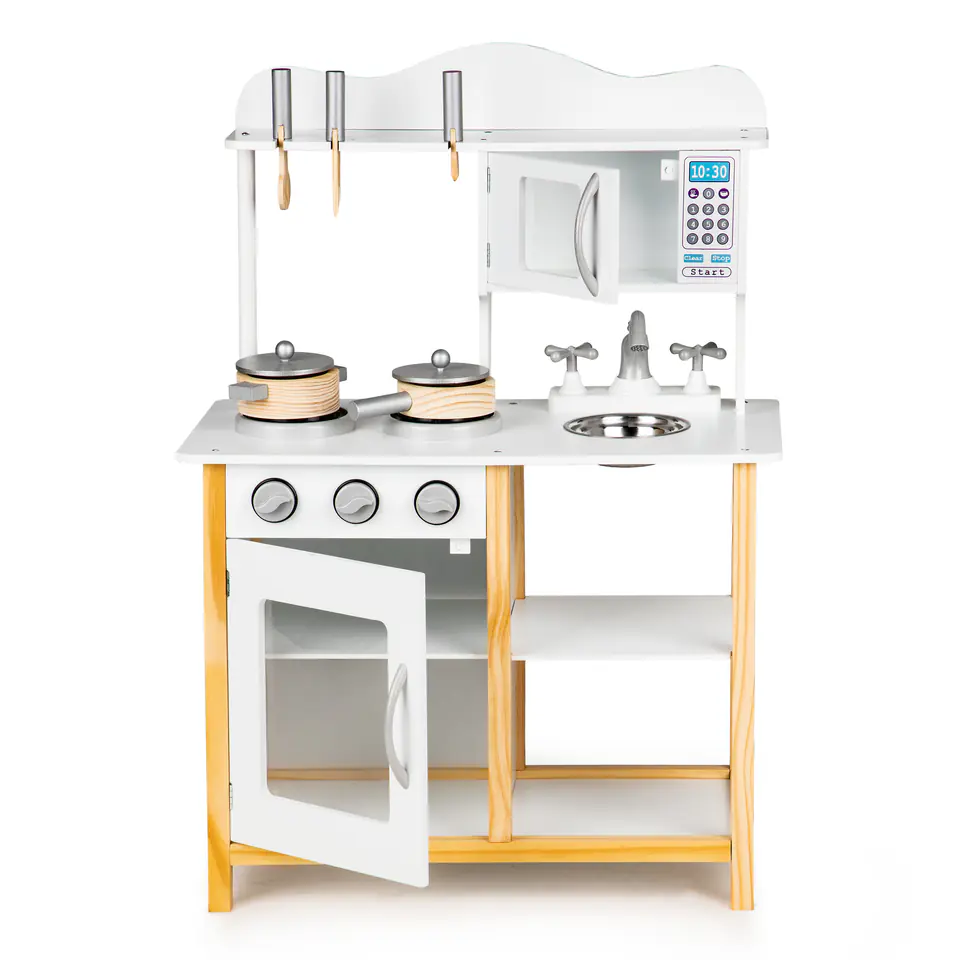 Wooden children's kitchen + Ecotoys accessories