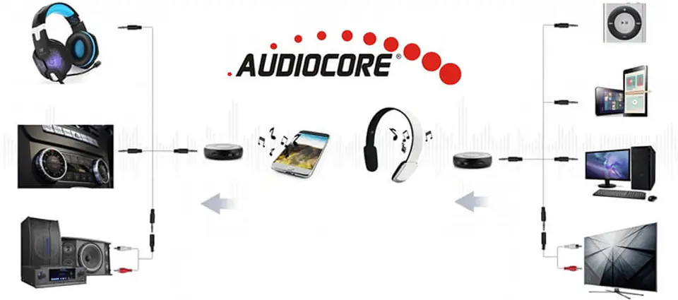 Adapter Audiocore AC820 schemat zastosowań