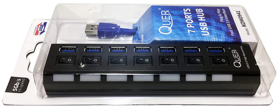 HUB USB KOM0941 zdjęcie real w opakowaniu