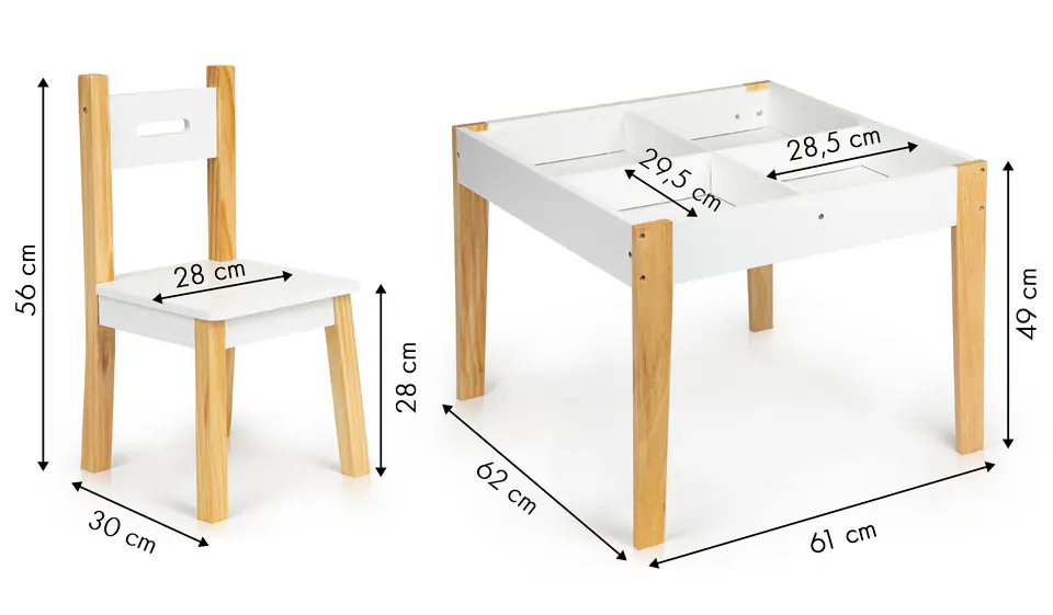 Table table with two chairs children's furniture set ECOTOYS