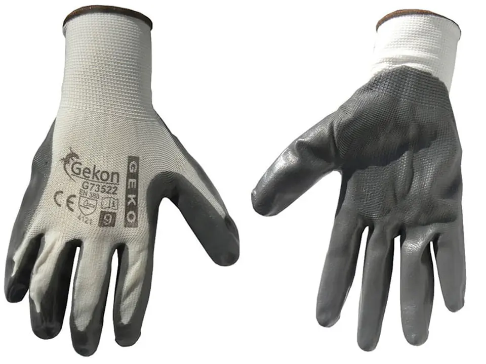 Rękawice robocze 9 b/sz powlekane nitrylem Geko G73522